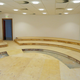 Even in a small room a low tiered floor raises each level of seating to optimise sightlines.
